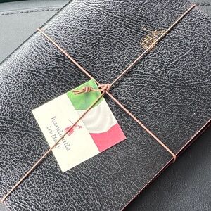 Bieffe Italian Leather Handmade Journals Set of Three Black Leather Notebooks